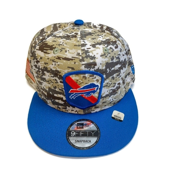 9FIFTY New Era Buffalo Bills Snapback Hat Cap Salute To Service Camo - Picture 1 of 6